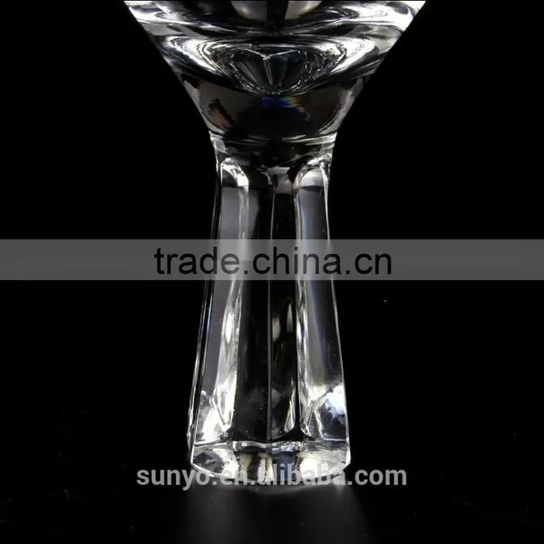 Blowning Clear Martini Glass With Heavy Thick Stem photo-2