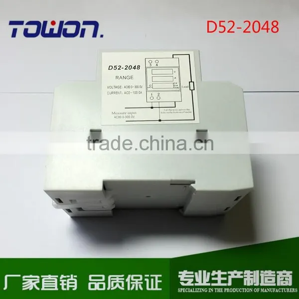 Din Rail LED AC 200-450V 0-100A Display Voltmeter Ammeter With Active and Reactive Power and Power Factor 5 in 1 Combo Meter photo-4