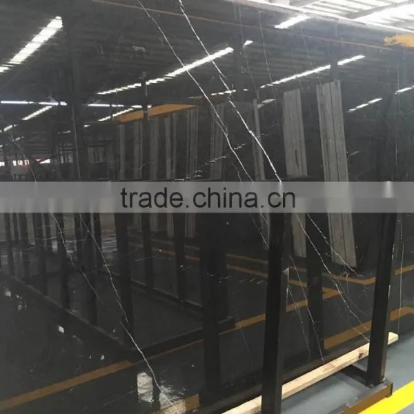 Chinese Black Marquina Marble Slab photo-5