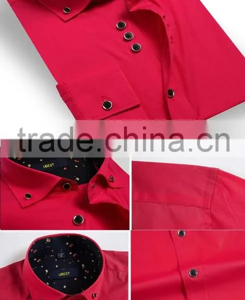 100 Cotton 2015 Men Shirts New Pattern Shirts With Check Design photo-2
