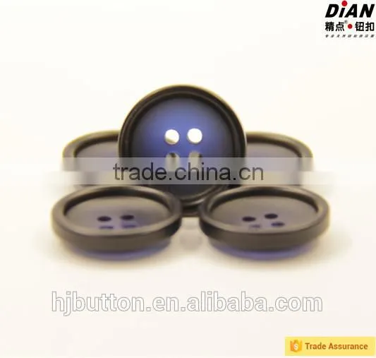 2016 DIAN Resin Buttonsblack and Blue Eco Friendly 4 Hole Personalized Buttons