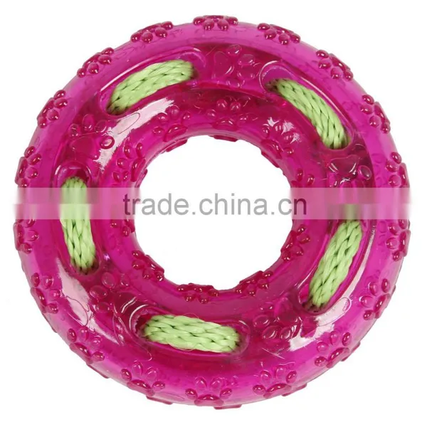 Pet TPR Tyre Toy With Rope New Design Dog Toy photo-3