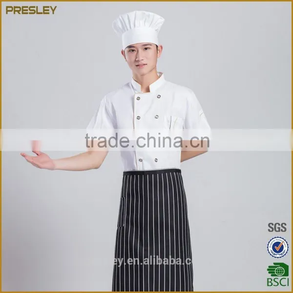 Presley Oem Hot Sell Latest Cheap Short Sleeve Stylish Chef Cook Uniform Man photo-5