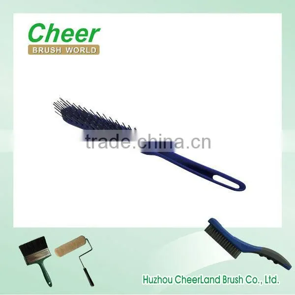 Wire Cleaning Brush With Brass Wire,Plastic Handle.