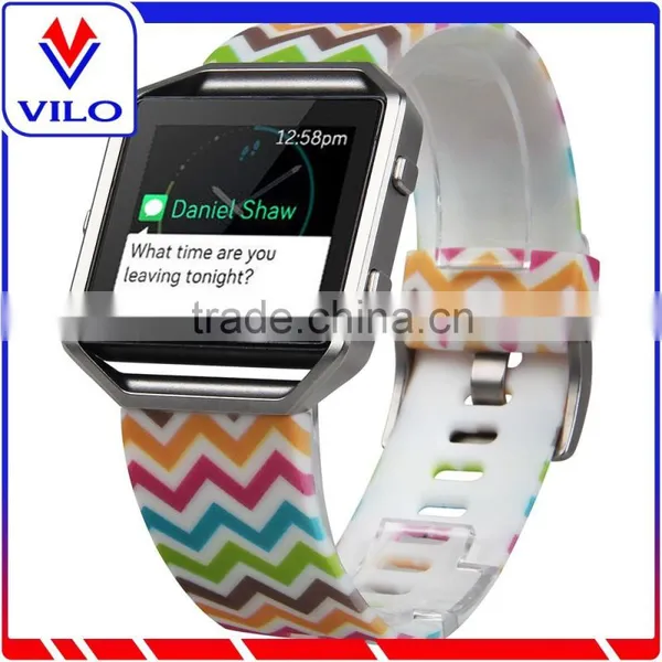 Customized Pattern Silicone Replacement Watch Band Wrist Strap For Fitbit Blaze Smart Watch photo-5