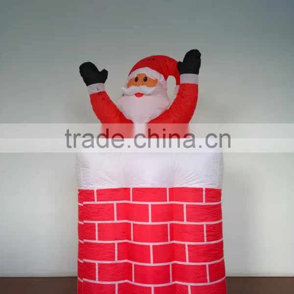 DJ-XT-35 Movable Santa Claus Inflatable in the Chimney Festival Decoration Lights photo-2