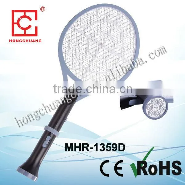 MHR-1359D 2015 Rechargeable Lithium Battery Litian Mosquito Racket Ypd With LED Torch photo-2