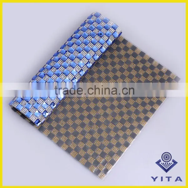 New Fashion Blue Hot Fix 8*8 Glass Crystal Rhinestone Sheet for Bags photo-5