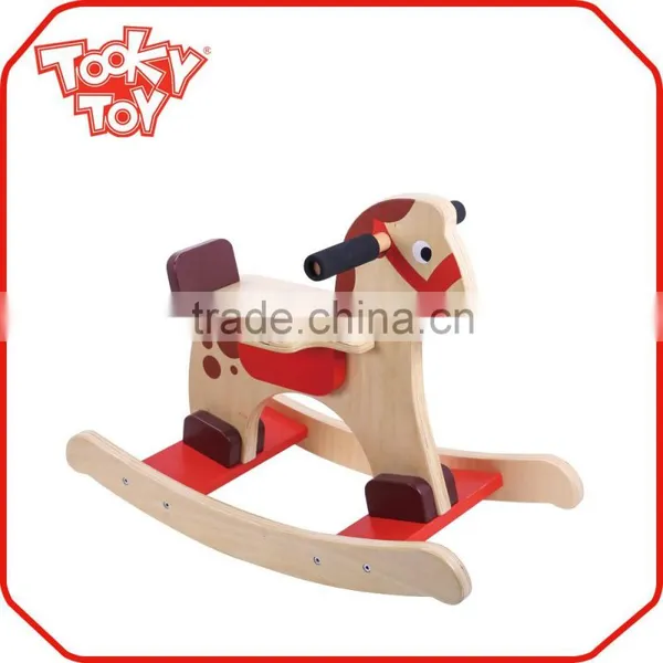 Promotional Kids Ride on Wooden Rocking Horse Toy Animal for Kids