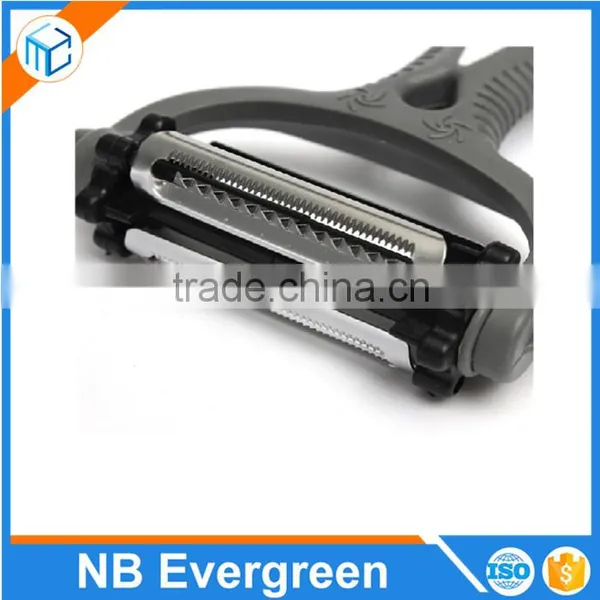 3 IN 1 ROTARY FRUIT VEGETABLE CARROT POTATO PEELER CUTTER SLICER SPEED PEELER photo-3