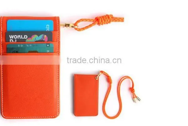 Black Faux Leather Business ID Credit Card Badge Holder With Card Pocket photo-4