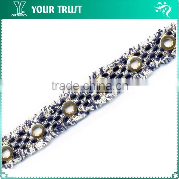 9MM Crystal Rhinestone 9MM Dome Stud Rose Pink Cotton Decorative Tassel Braid Trimming photo-2