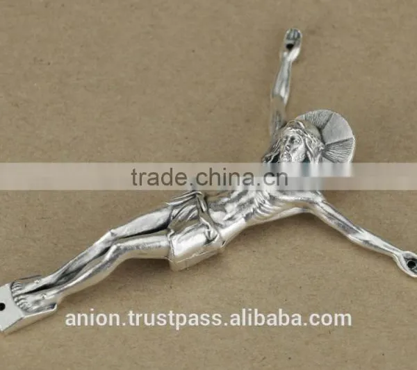 Metal Jesus Christ Crucifix for Olive Wood Crosses Large Size photo-5