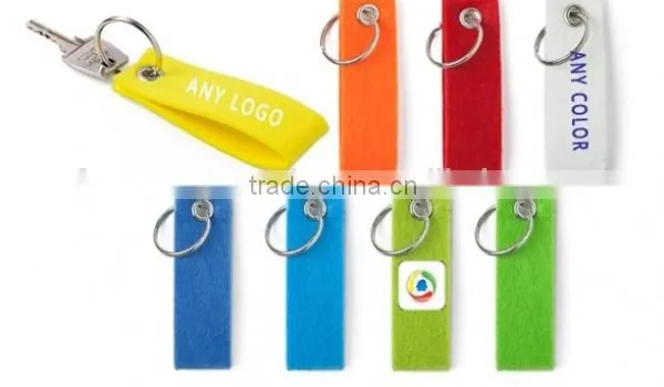 2015 New Cheap Promotional Printed Felt Keyring Wool Felt Keychain