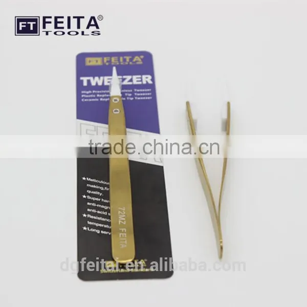 Heat Resistant Gold Ceramic Tweezers 72MZ for Jewelry Tools & Equipment Use photo-5