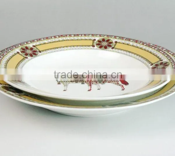Ceramic Hand Painting Custom Printed Stoneware Plate, New Design Ceramic Plate photo-3