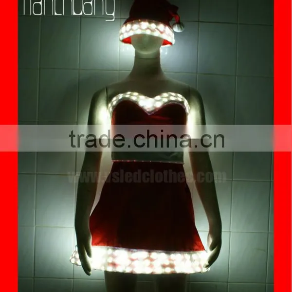 Hot Girl LED Light Christmas Dance Wear photo-2
