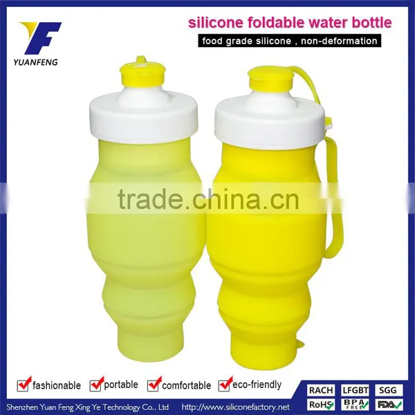BPA Free Silicone Sports Water Bottle Wholesale photo-2