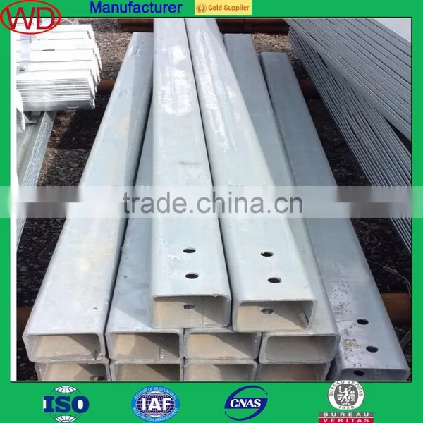 Hot Galvanized Highway Guardrail Square Post photo-3