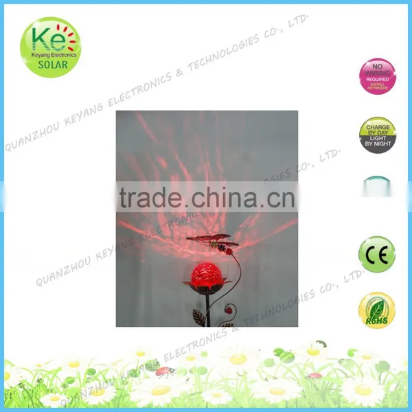 Butterfly With Glass Ball Gardeners Eden Solar Powered Light photo-6