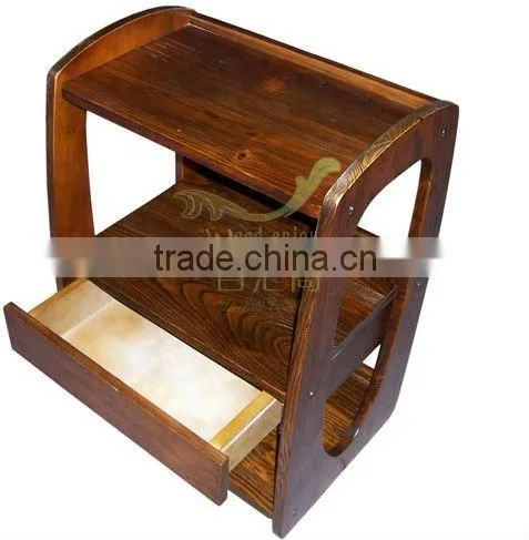 2016 Christmas Hot Sale Wooden Mobile Beauty Trolley
