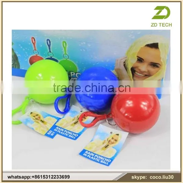 High Quality Promotional Logo Printed PE Disposable Clear Rain Poncho ZDS2029 photo-2