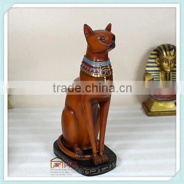 Resin Egytain Bast Statue of Cat Feline Goddess Bastet photo-5