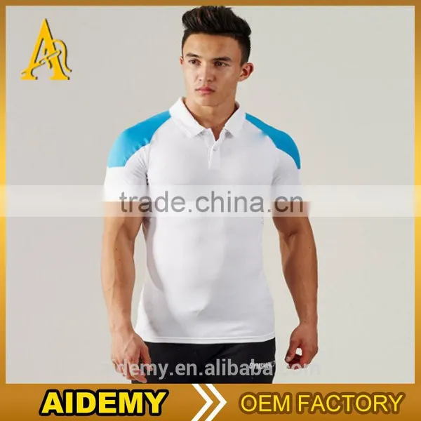 Wholesale Dri Fit Mens Polo Shirts Slim Fit Gym Polo t Shirt for Sports Wear photo-2