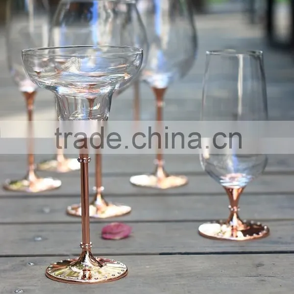 Eco-Friendly Feature and Glass Drinkware Type OhTrend Glassware Elegant Red Wine Glass Beer Mug With Diamond for Wendding Party photo-6