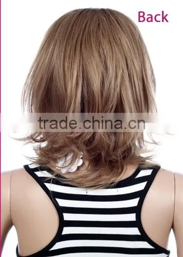 Black/blond/brown/grey Kinky Curly Synthetic Lace Hair Wig Cheap Bangs Artificial Wig photo-2