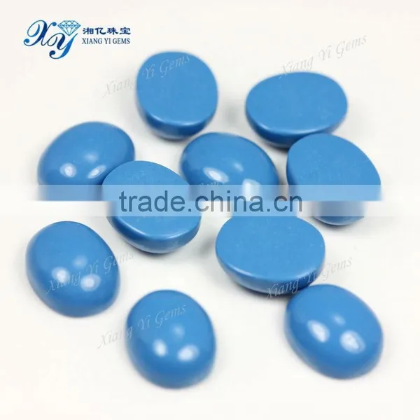 8x10mm Favorable Prices Turquoise Stone Beads Oval Shape Cabochon Turquoise Stone photo-3