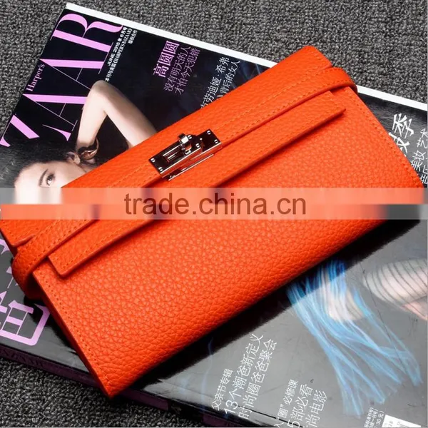 Cheap Genuine Cow Leather Wallet Women's Long Wallet photo-3