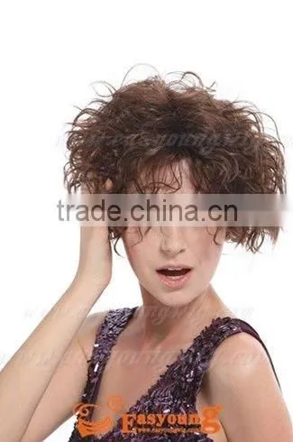 Fashion Synthetic Short Afro Curly Full Lace Hair Wigs for Black Women photo-2