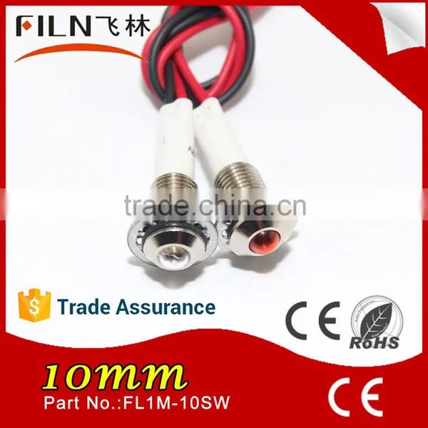 IP67 Stainless Steel LED Arc Indicator 10MM Lamp Motorcycle Led Strobe Light photo-3
