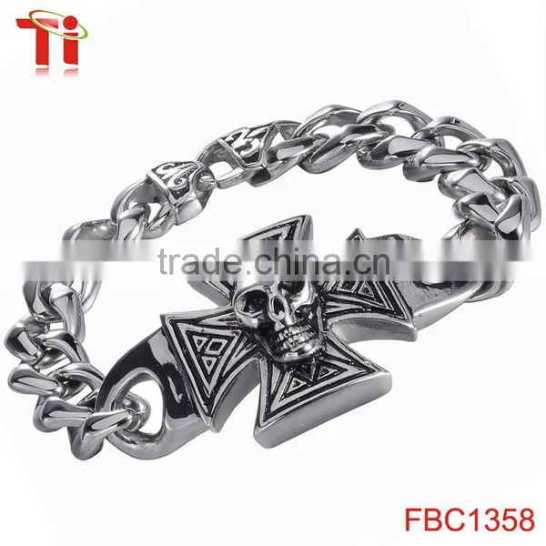 Stainless Steel Bike Cross Chain Bracelet,cheap Bracelet photo-3