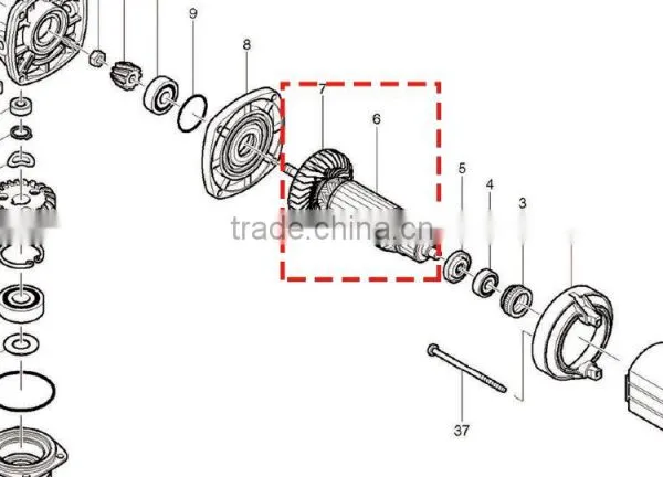 Original Quality Armature Rotor for 9553 Angle Grinder photo-2