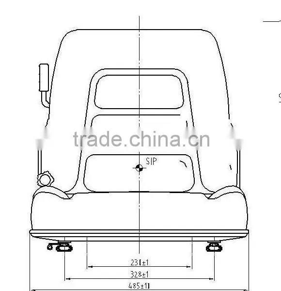 Heli Nissan Toyota Forklift Replacement Seat Semi Suspension Seat photo-4