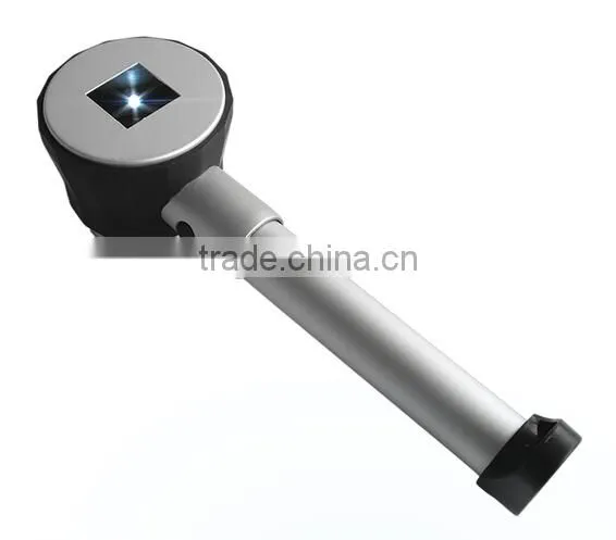 Kawachi 10X LED Lighted Metal Handle Magnifying Glass with Scale Handheld Magnifier Portable Loupe with LED Light