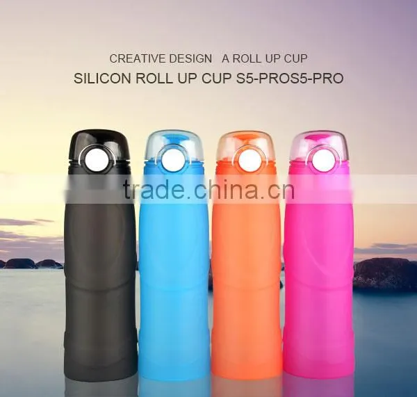 Silicone Folding Bottle Use for Go Outdoors Travel, Running, go Hiking photo-2
