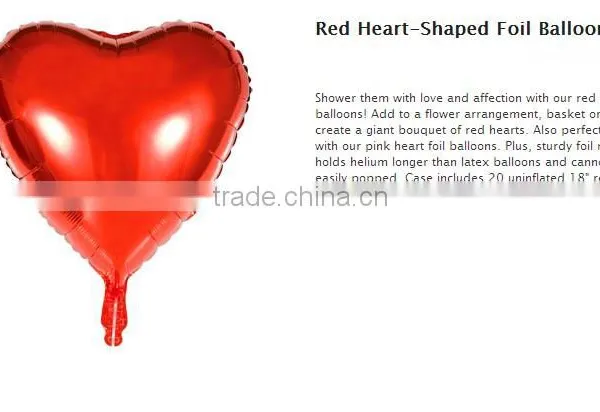 Hot Pearl Red Pink Heart -Shaped Foil Balloon photo-3