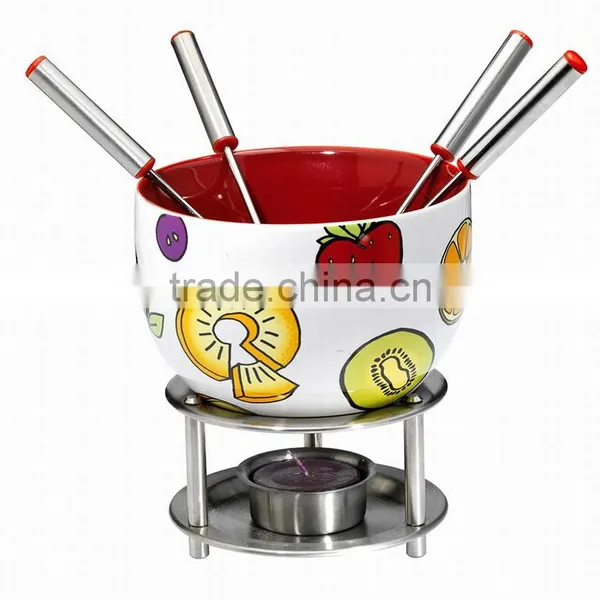 Amazon Hotsale Ceramic Bowl Melting Cheese Chocolate Multi-Purpose Fondue photo-2