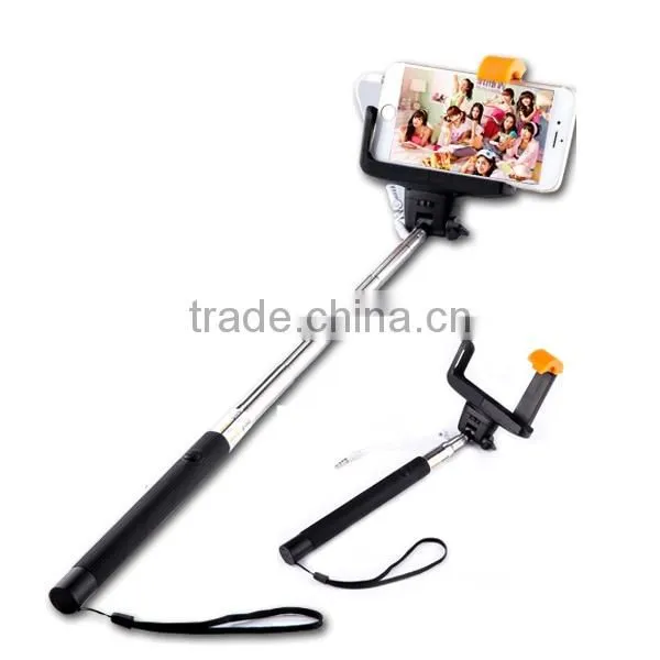 Wire Selfie Stick With Bluetooth Remote Control, Foldable Cable Wired Selfie Stick photo-2