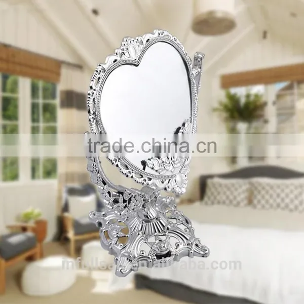 Plastic Table Mirror Free Standing Mirror Double Side Desk Mirror photo-3