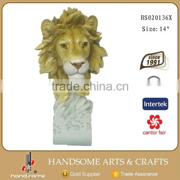 10.5 Inch Resin Craft Animal Decoration Lion Statues for Sale photo-6