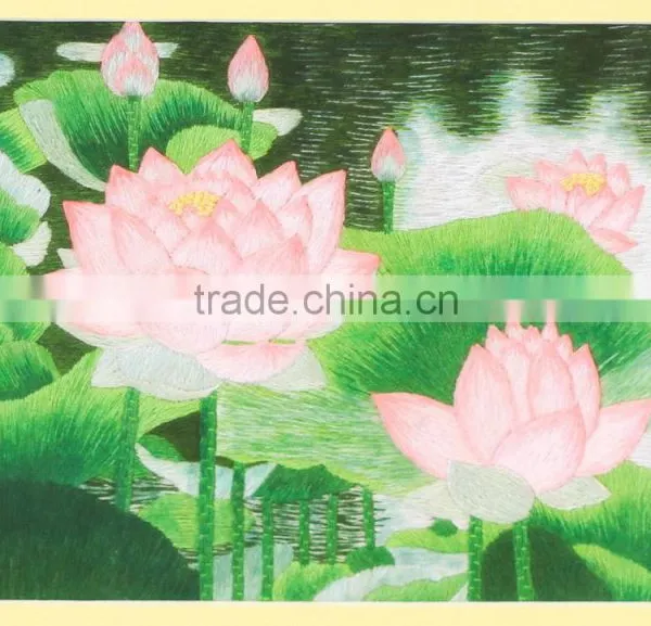 Vietnam Hand Embroidery Paintings, Wall Paintings, Lotus Embroidery Paintings photo-2