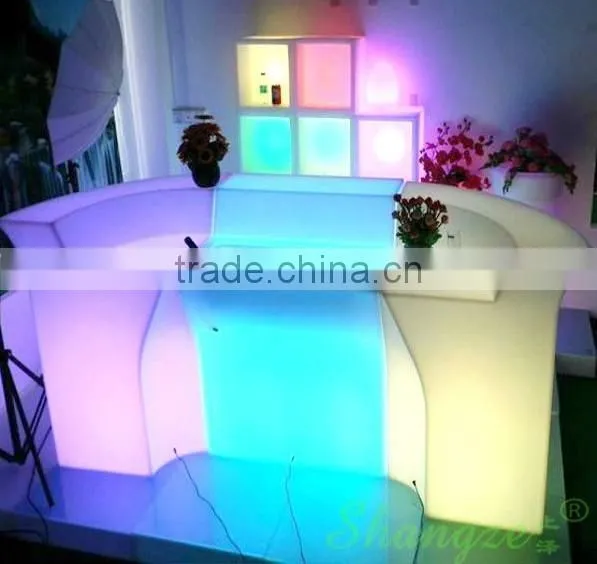 Shenzhen Modern Welcoming Reception Bar Counter With Inbuilt LED Lights photo-3