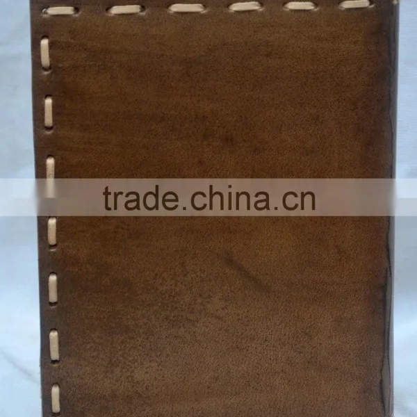 Handmade Vintage Side Stitch Thick Cover Leather Journal photo-2