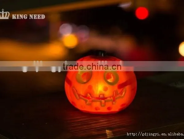 China Cheap Wholesale Small Plastic PP LED Pumpkin Halloween Decoration photo-2