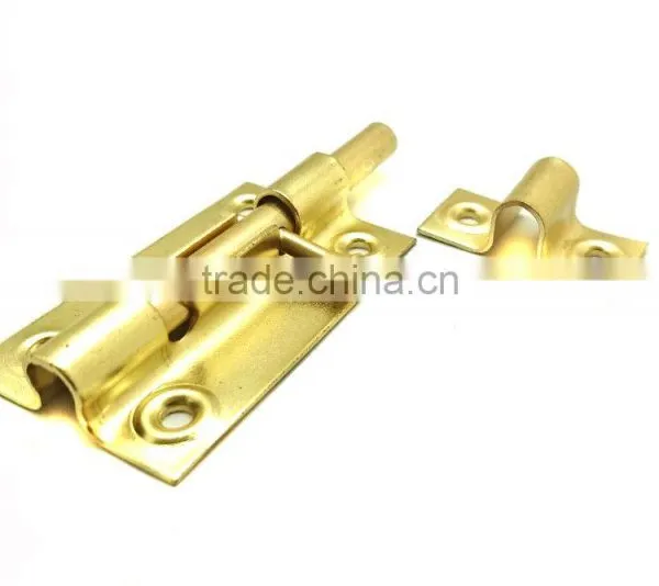 Popular Iron Barrel Bolt, 3" Brass Finish Door Bolt, Window Barrel Bolt Lock photo-2