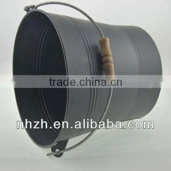 Kitchen Middle Matte Black Iron Bucket photo-2
